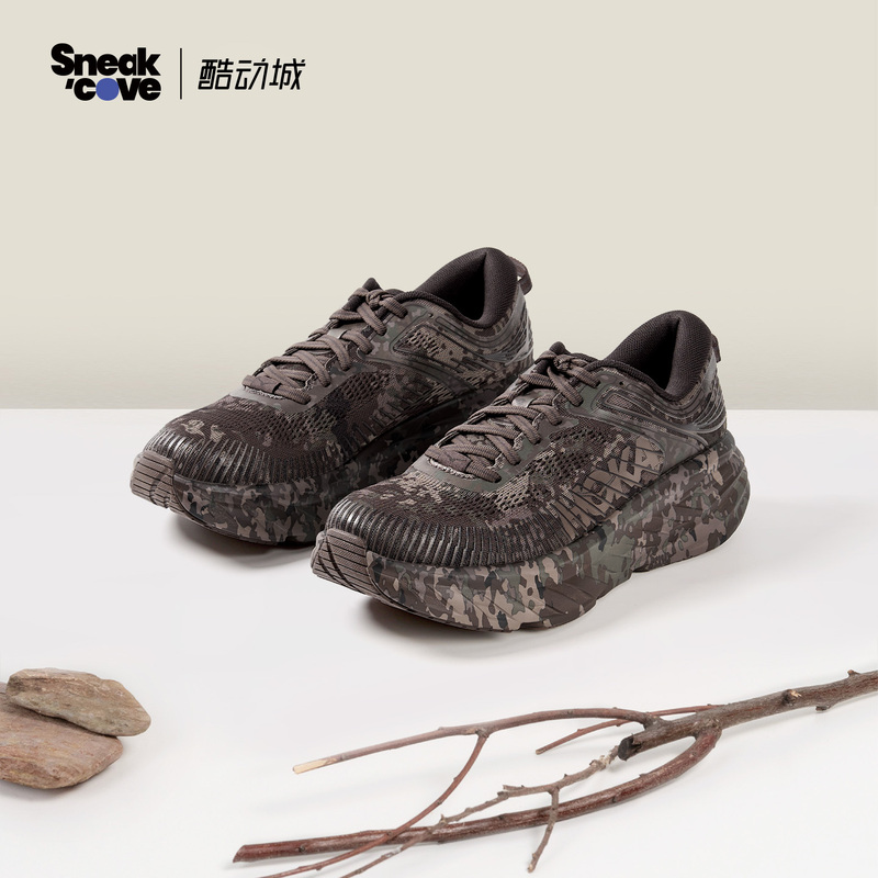Hoka One One × Beams Bondi 7 Camouflage Low-Top Sports Trendy Casual Running Shoes Hoka One One × Beams Bondi 7 Camouflage Low-Top Sports Trendy Casual Running Shoes