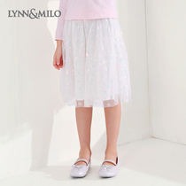 LYNNMILO Rinro Children Dress 2022 Summer Girl White Tennis Dress Halfdress CUHK Child Foreign Air Half Body Dress
