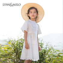 LynnMilo Lynn McRoe 2022 Summer Girls dress Dress Tribute Satin Embroidered Child Short Sleeve Super Fairy Princess Dress