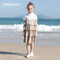 LynnMilo Lynn McRoe 2022 Summer Girls pendant dress suit Two sets of superfairy Fairy Dress Princess Sweet