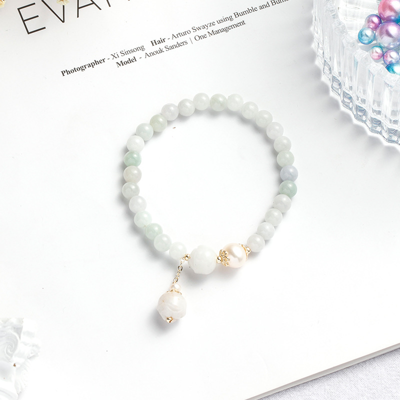 Virtual design and clean new minimal jade jade bracelet jade bracelet jade bracelet hand string hand-touched girl