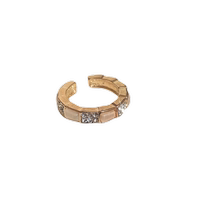 Real gold electroplated zircon and diamond open ring light luxury niche fashion index finger ring internet celebrity versatile hand jewelry