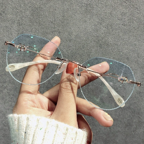 Сяохонгу те же бриллианты безрамные очки женщины -женщины с цифровым цифровым пищеварением iopoppan eye Framework Supply