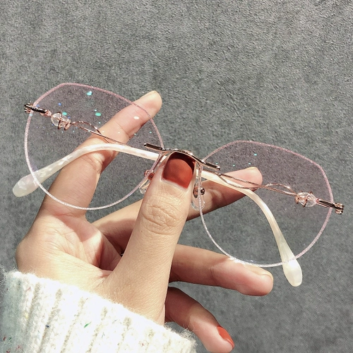 Сяохонгу те же бриллианты безрамные очки женщины -женщины с цифровым цифровым пищеварением iopoppan eye Framework Supply
