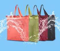Large capacity supermarket shopping bag foldable light carrying eco-friendly bag waterproof oxford cloth hand shopping bag