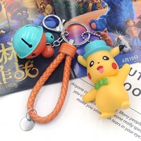 Зеленая шляпа Pikachu+оранжевый зеленый+оранжевая веревка