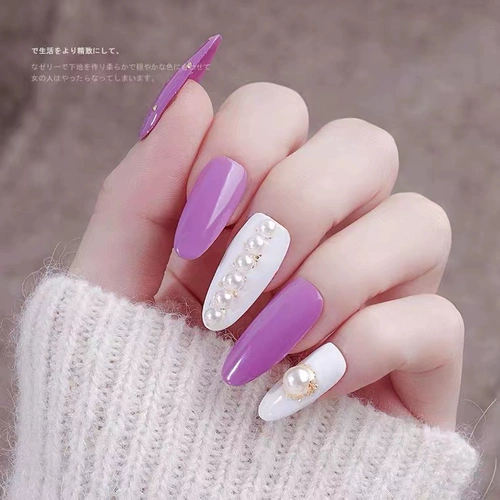 Белое украшение для ногтей из жемчуга для маникюра, японский мешочек