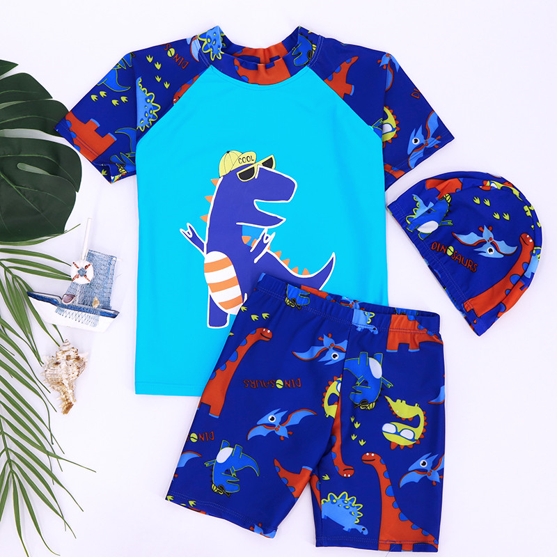 Children's swimsuit boys small, medium and big children's split swimsuit baby infant sunscreen swimming trunks suit swimming equipment