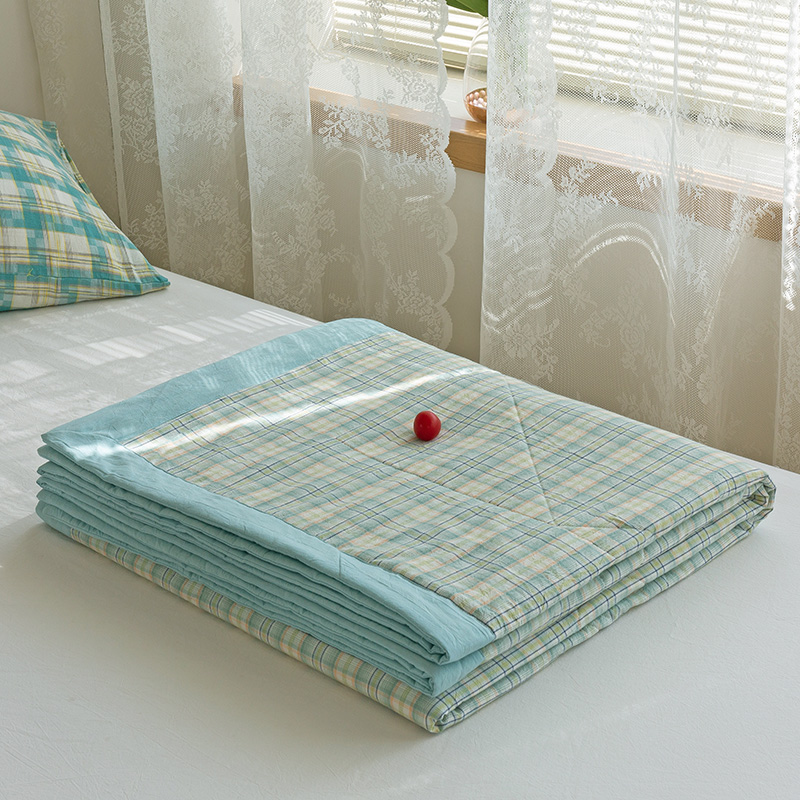 Summer cool quilt cotton air-conditioned quilt Single summer quilt 100%cotton summer thin washable spring and Autumn quilt double D