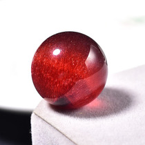 Natural boutique red hair super seven single beads men and women DIY accessories bracelet pendant with beads three round backbone crystal beads