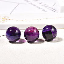Natural boutique purple hair super seven round beads female Violet transfer beads DIY accessories single bead bracelet pendant with beads