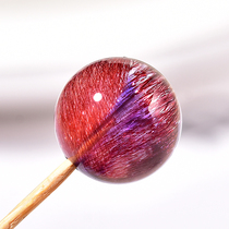 Natural purple hair red super seven single beads three round backbone Crystal men and women Duobao bracelet with beads DYI jewelry scattered beads