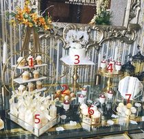 Dessert table swing pieces Show Shelves Dessert Pastry Trays Cold Meals Tea Hysteria Terrace Cake Rack Lower Afternoon Tea Refreshments Racks