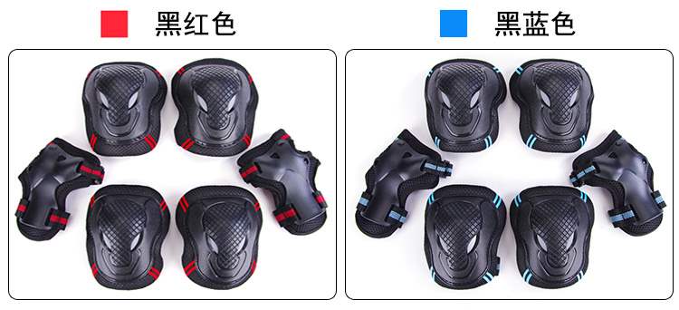 Bộ dành cho người lớn miếng đệm đầu gối cho nam và nữ bộ đệm khuỷu tay trượt patin Bộ 6 miếng bộ đồ bảo hộ cho trẻ em trượt patin skateboard skateboard - Dụng cụ thể thao