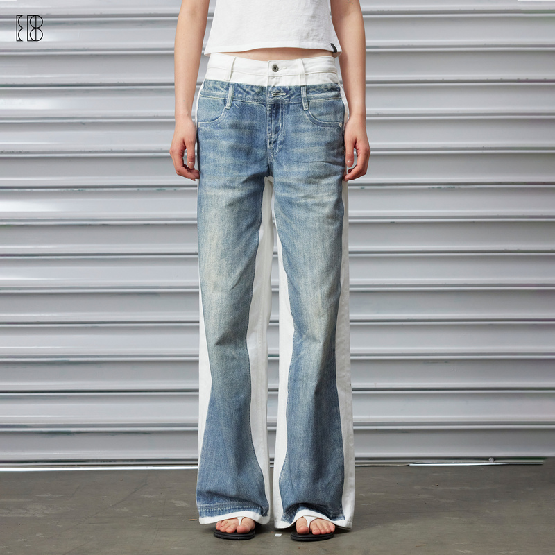 Evistub * Raven L02 Jean * Straight Visual Dislocation Digital Print Jeans Evistub * Raven L02 Jean * Straight Visual Dislocation Digital Print Jeans