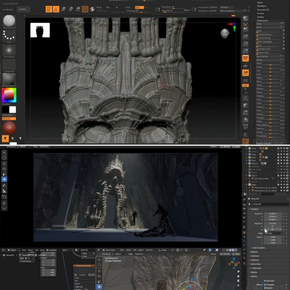 Учебник по Blender: создание 3D-сцены окружения, моделирование курса с эмоциональным сюжетом и перевод китайских субтитров