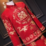 Традиционный свадебный наряд Сюхэ, вечернее платье, мужское свадебное платье, китайский стиль