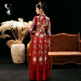 Традиционный свадебный наряд Сюхэ, свадебное платье для невесты, вечернее платье, дракон и феникс