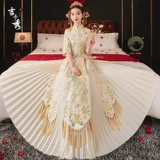 Традиционный свадебный наряд Сюхэ, свадебное платье для беременных, вечернее платье, цвета шампанского, коллекция 2023, большой размер