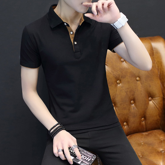 2-pack] Summer POLO shirt for men, Korean version, slim lapel, short-sleeved T-shirt, youth trend, versatile, trendy clothes