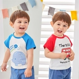 Летняя хлопковая тонкая детская милая футболка с коротким рукавом для отдыха