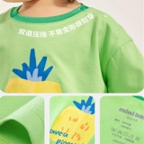 Летняя хлопковая тонкая детская милая футболка с коротким рукавом для отдыха