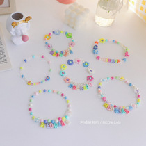 A meow institute pet cat dog handmade necklace name custom collar beaded cute jewelry