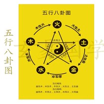 Five Lines of Eight Diagrams Golden Wood Water Fire Earth Five Rows Picture Five Lines Comic Photo Decoration