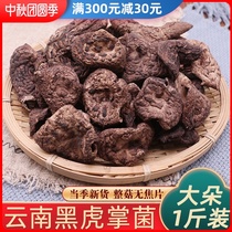 Black Tiger Palm fungus dry goods 500g Yunnan specialty fresh tiger Palm fungus dried mushroom Mushroom mushroom soup