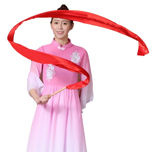 Красный шелк танцевать атласные квадратные танце