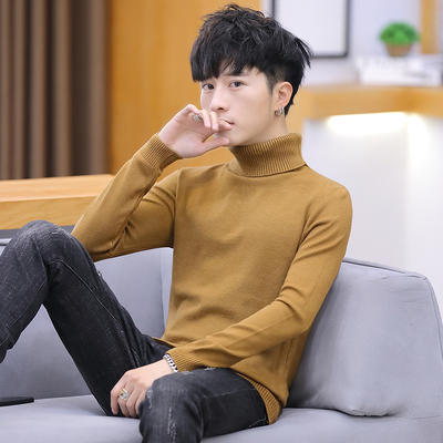 冬季半高领毛衣男韩版潮流修身
