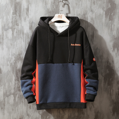 宽松连帽打底衣服韩版加绒卫衣男