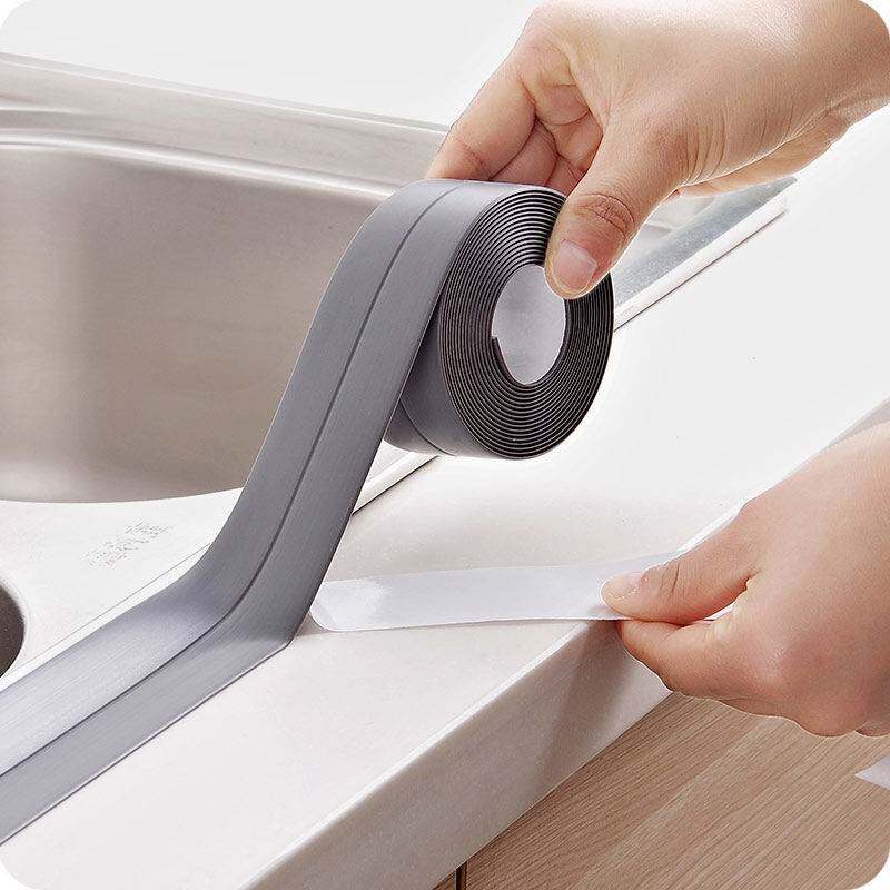 Kitchen waterproof and mildew-proof Sewn Double-sided Adhesive Tape Toilet Sink Gap Moisture-proof Kitchen Guard Wall Corner Adhesive Strip Sealing Strip