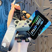 Key-button superior network red star empty bear male and female couple cute car hanging package hanging gift