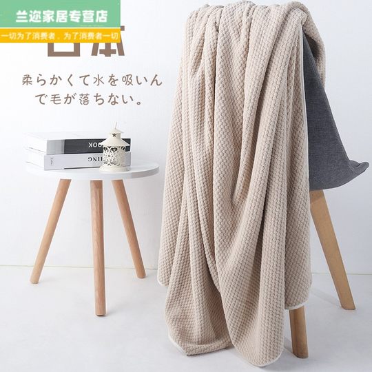 Банное полотенце для домашнего использования, для взрослых мужчин и женщин, из кораллового флиса, впитывающее, быстросохнущее, не линяющее, мягкое, удобное в использовании, большое полотенце