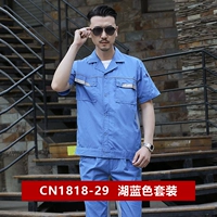 CN1818-29 Голубые полиэстеровые короткие рукава