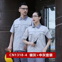 CN1318-4 Серебристо-серый + средне-серый полиэстер с короткими рукавами