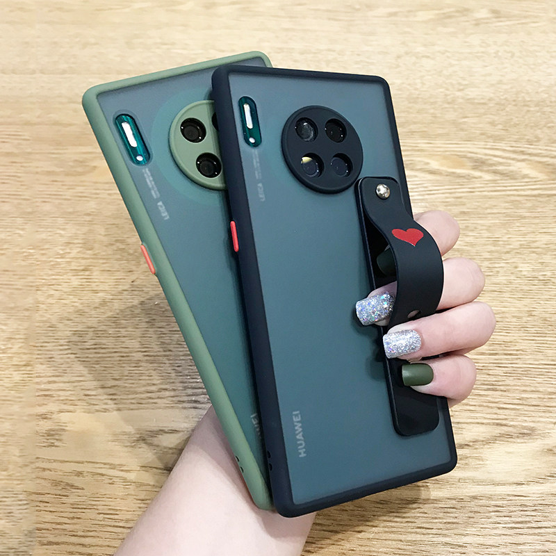 Suitable for Huawei mate30pro mobile phone protection shell wrist bracket mate30 protective sleeve full package lens m30 frosted transparent soft silica gel anti-fall Por curved screen woman Cartoon Loving 5