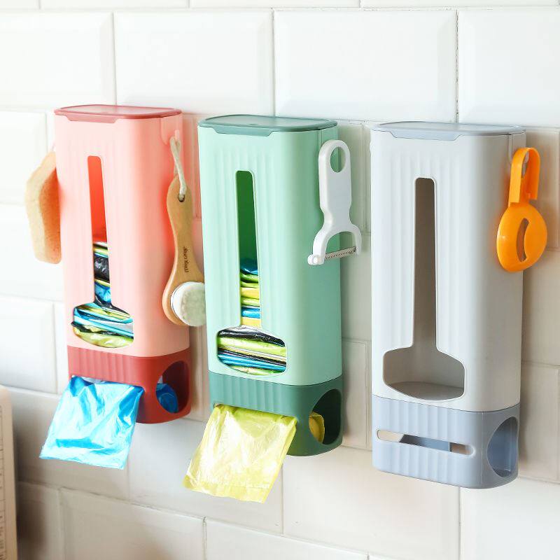 Garbage bag storage Divine Instrumental Release Plastic Bag Containing box wall-mounted kitchen Fitted Bag Collector Extraction-style finishing box