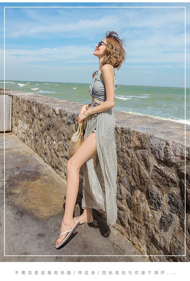 Áo tắm nữ mới lưới màu đỏ giống đoạn trong gió siêu lửa váy cổ tích áo chống nắng mùa xuân nóng bơi mặc đi nghỉ bãi biển - Bộ đồ bơi hai mảnh