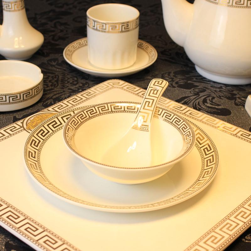 Kinghan palace restaurant dining restaurant supplies hotel set up four new ipads porcelain tableware example room lay the suit