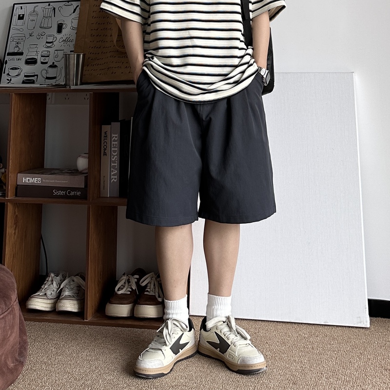 B Dongri Brand Men's Summer Workwear Basic Casual Five-Point Shorts, Summer Men's Outfit, Loose Straight-Leg Pants