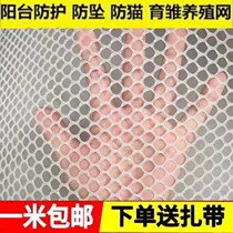 Balcony anti-leaking plastic grid balcony burglar-proof window airing protective net Anti-cat tennis Children anti-throw anti-fall safety net