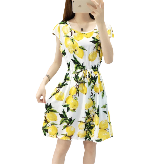 Liulimeng cotton silk floral dress rayon