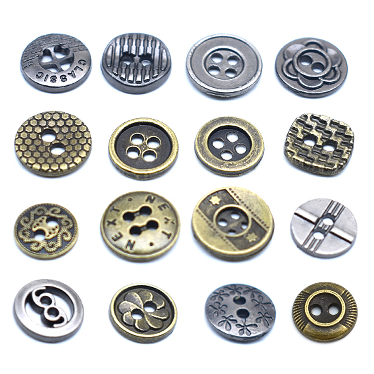 Metal buttons buttons Denim shirts Men's and women's shirts Jackets Sweaters Round wild clothes fixed high-grade buttons