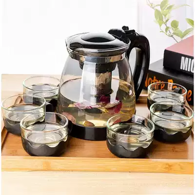 Large capacity teapot glass High temperature resistant household glass teapot Single pot tea set Teapot kettle set
