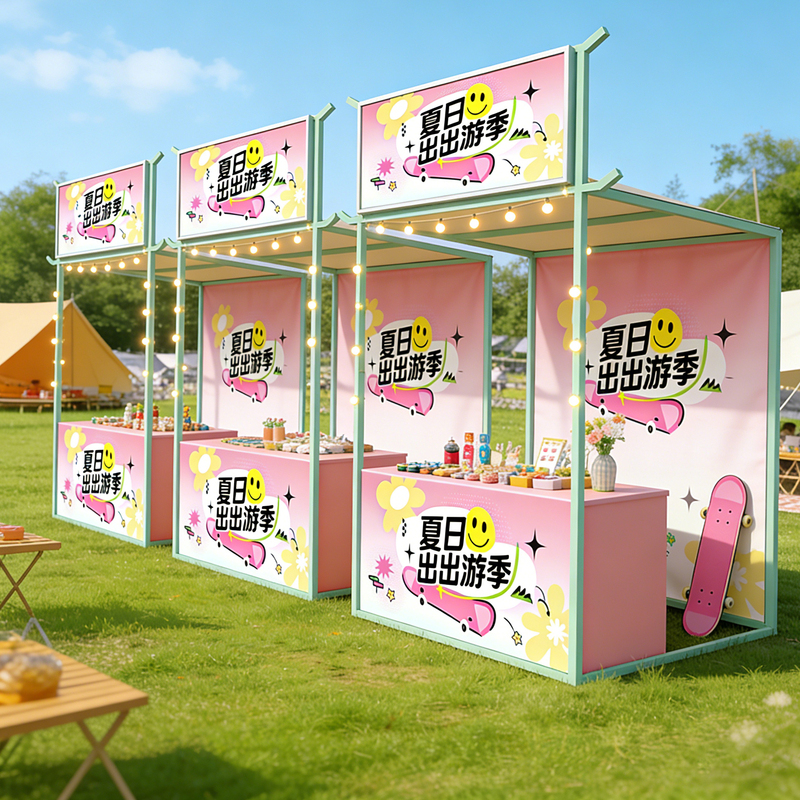 Night Market Activity Stalls, Market Tents, Movable Stalls, Promotional Tables, Display Racks, Market Carts, Iron Frames