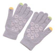 Childrens gloves womens winter warm split-finger gloves for middle-aged and older childrens girls plus velvet thickened five-finger full-finger gloves