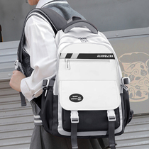 Han Prints Junior High School 2023 New Girls Trend Large Capacity Teen Male High Face Value Sturdy And Durable Light Double Shoulder Bag Hanging Accessories High School Students Campus School Bullies Super Light Niche