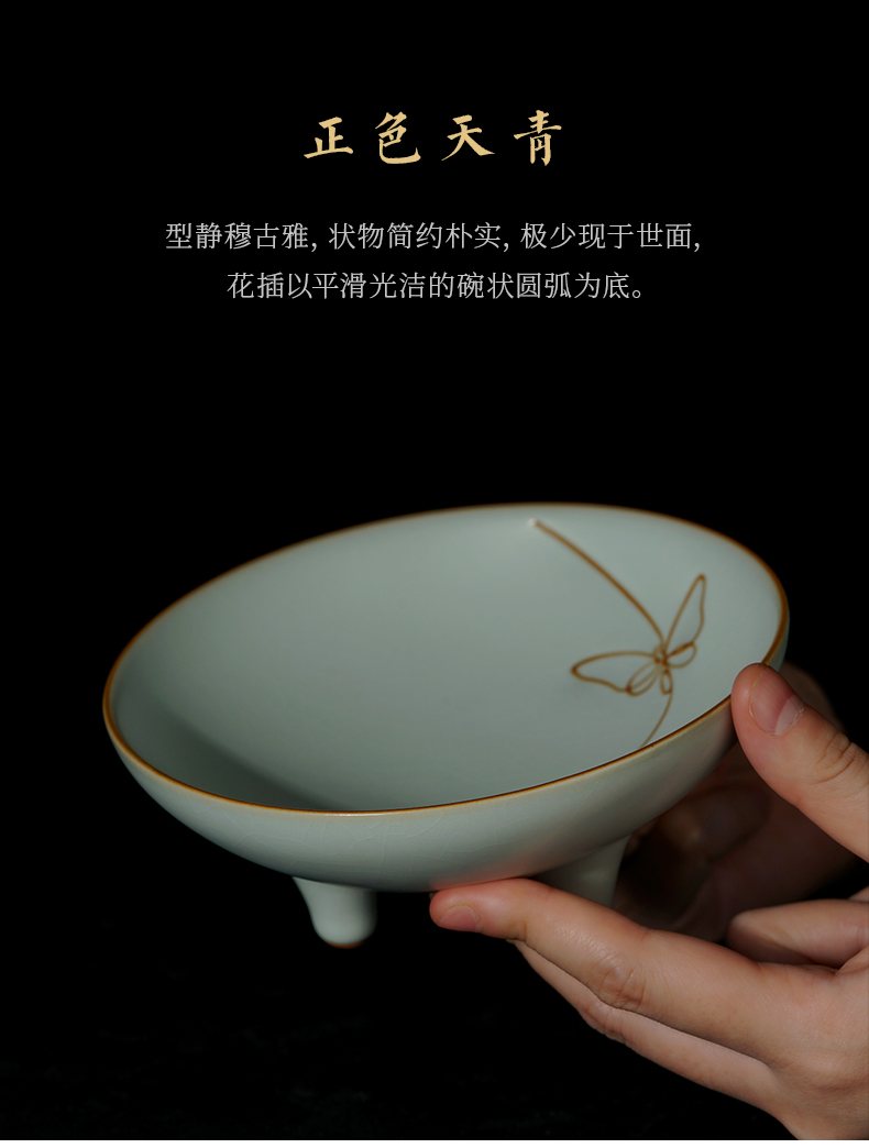 Green has already your up furnishing articles retro three flowers in the sitting room tea table foot jingdezhen ceramic gifts imitation song dynasty style typeface your porcelain, celadon